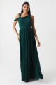 Ciemnozielona sukienka maxi (36)