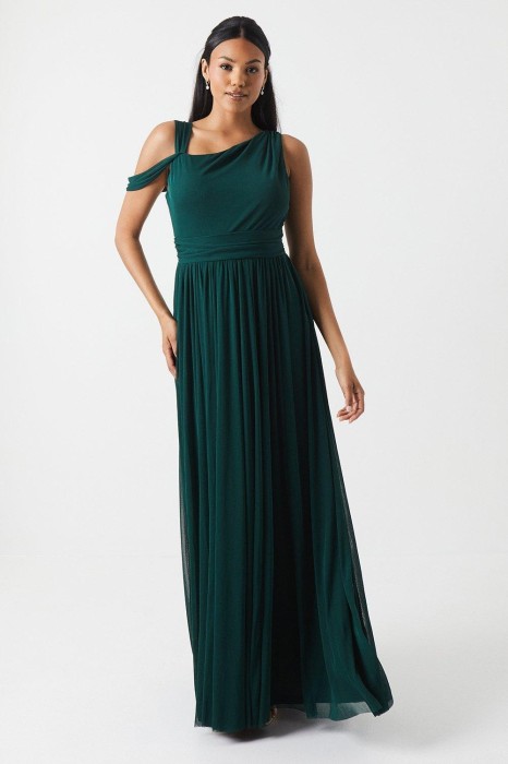 Ciemnozielona sukienka maxi (36)