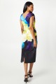 Kolorowa prosta sukienka (36)