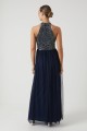 Granatowa sukienka maxi cekiny (40)