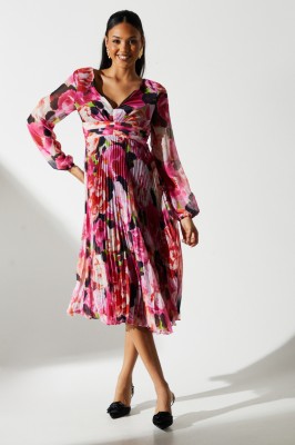 Plisowana kolorowa sukienka (40)