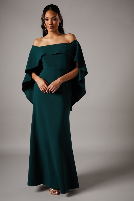 Ciemnozielona sukienka maxi (36)