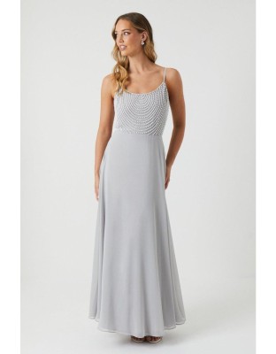 Szara sukienka zdobiona góra (46)