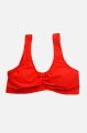 Czerwony gładki top bikini