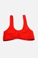 Czerwony gładki top bikini