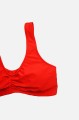 Czerwony gładki top bikini