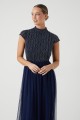 Granatowa sukienka maxi cekiny (38)