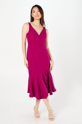 Fuksjowa sukienka midi (46)