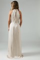 Beżowa satynowa sukienka maxi (14-15L)