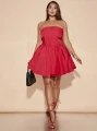 Czerwona sukienka mini (2XL)