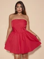 Czerwona sukienka mini (2XL)