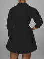 Czarna sukienka mini guziki (1XL)