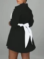 Czarna sukienka mini guziki (1XL)