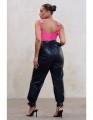 Czarne spodnie oversize pasek (50)