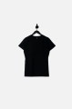Czarny luźny t-shirt nadruk