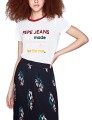 T-shirt ecru napisy (S)
