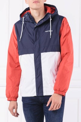 Kolorowa kurtka zamek kaptur (XL)