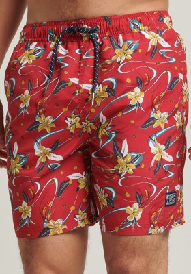 Czerwone wzorzyste kąpielówki (M)