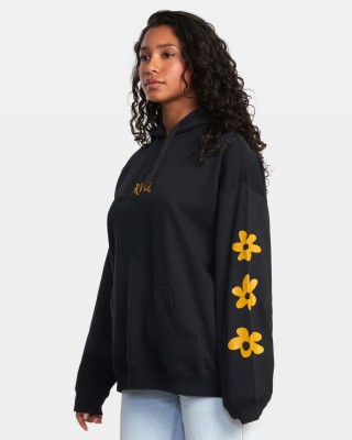 Czarna bluza nadruk kaptur (XL)