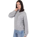 Melanżowy szary sweter (S)