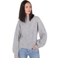 Melanżowy szary sweter (S)