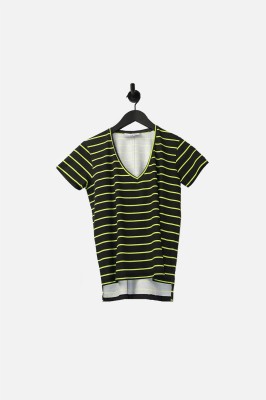 Czarny t-shirt paski (XS)
