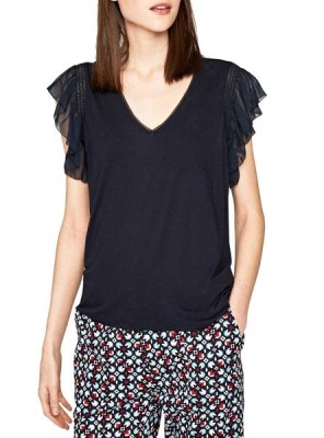 Granatowa bluzka v neck (M)