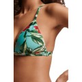Wzorzysty miętowy top kąpielowy (40)