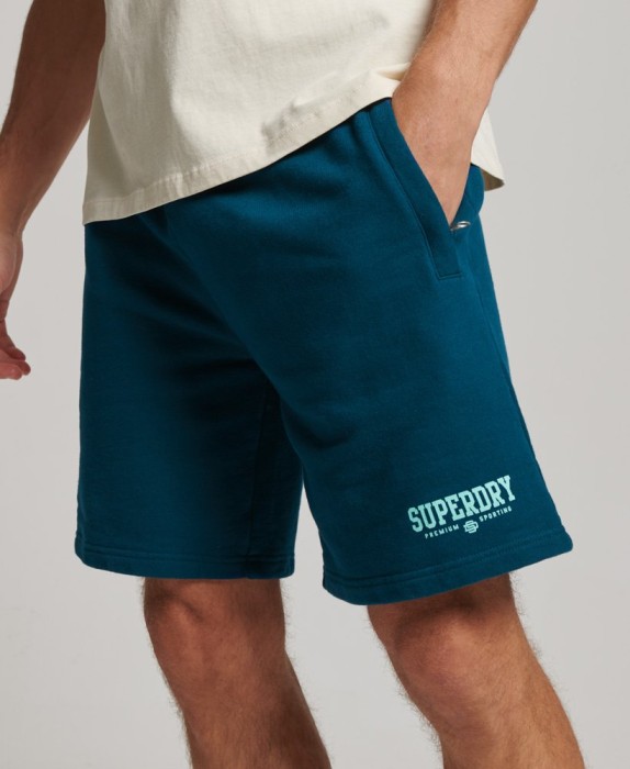 Logowane dresowe spodenki nadruk (S)