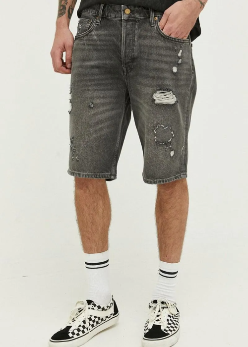 Szare szorty jeansowe dziury (34)