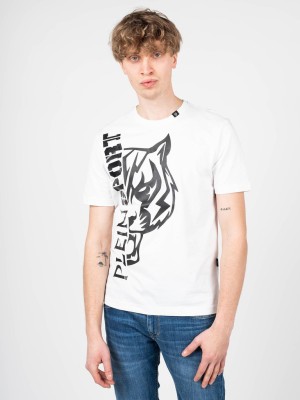 Biały t-shirt logo (XL)