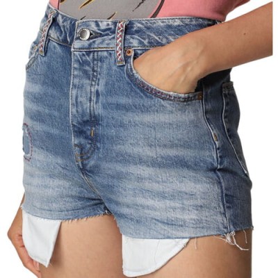 Niebieskie spodenki jeans (28)