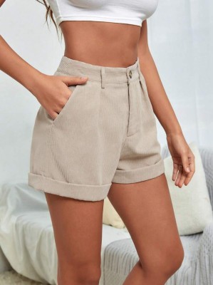 Jasnobeżowe szorty zamek (M)