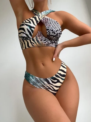 Kolorowy strój kąpielowy wzór (M)