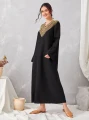 Czarna sukienka v neck (M)