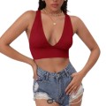Czerwony teksturowany top (S)