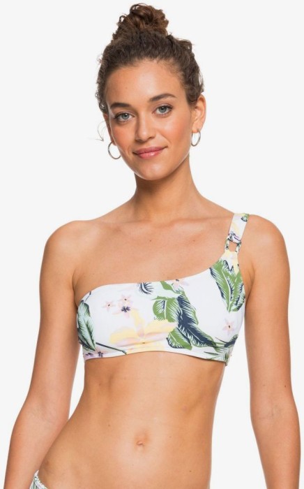 Biały top bikini wzór (S)