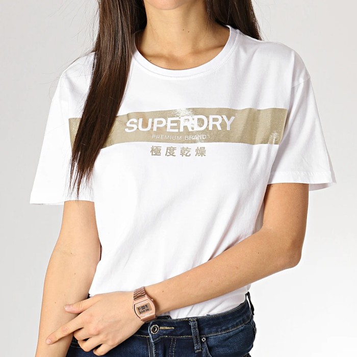 Biały logowany t-shirt (38)