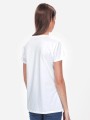Biały t-shirt nadruk (M)