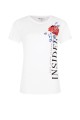 Biały t-shirt nadruk (M)
