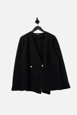 Czarny zestaw spodnie blezer (1XL)