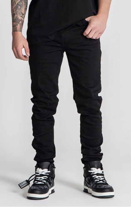 Czarne jeansy slim (34)