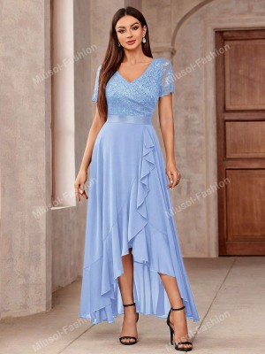 Niebieska asymetryczna sukienka (S)