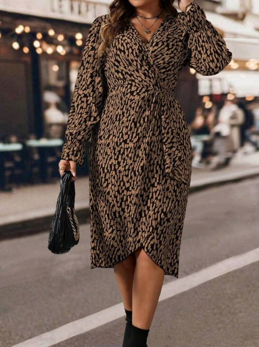 Dwukolorowa asymetryczna sukienka (1XL)