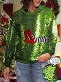 Wzorzysta bluza kaptur (2XL)