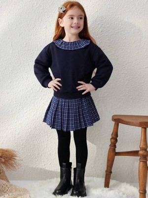 Ciemnogranatowa bluza kołnierz (5L)