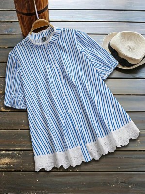 Dwukolorowa bluzka guziki haft (3XL)