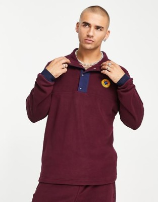 Bordowa polarowa bluza II8474 (M)