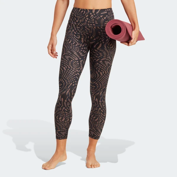 Trójkolorowe wzorzyste legginsy IC8303 (XS)