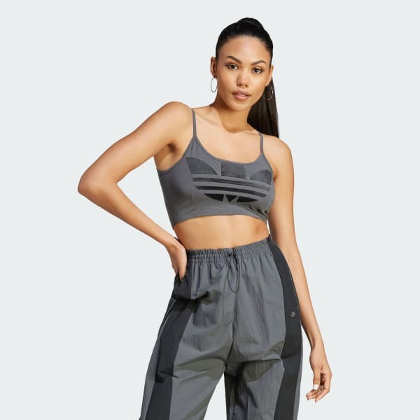 Szary top ramiączka II5646 (XS)